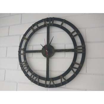 Часы металлические Loft 50 см | Цвет: черный, патина, бронза