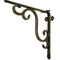 Кронштейн кованый 25 х 25 см | Цвет: черный-бронза-стиль-1 Кронштейн кованый 25 х 25 см | Цвет: черный-бронза-стиль-1