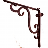 Кронштейн кованый 25 х 25 см | Цвет: черный-медь-стиль-1 Кронштейн кованый 25 х 25 см | Цвет: черный-медь-стиль-1