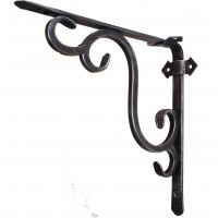 Кронштейн кованый 25 х 25 см | Цвет: черный-серебро-стиль-1 Кронштейн кованый 25 х 25 см | Цвет: черный-серебро-стиль-1