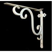 Кронштейн кованый 25 х 25 см | Цвет: белый-золото-стиль-1 Кронштейн кованый 25 х 25 см | Цвет: белый-золото-стиль-1