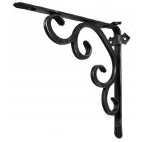 Кронштейн кованый 25 х 25 см | Цвет: черный-серебро-стиль-2 Кронштейн кованый 25 х 25 см | Цвет: черный-серебро-стиль-2