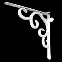 Кронштейн кованый 25 х 25 см | Цвет: белый-стиль-2 Кронштейн кованый 25 х 25 см | Цвет: белый-стиль-2