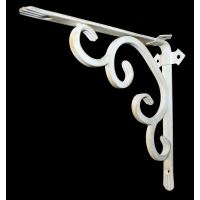 Кронштейн кованый 25 х 25 см | Цвет: белый-золото-стиль-2 Кронштейн кованый 25 х 25 см | Цвет: белый-золото-стиль-2