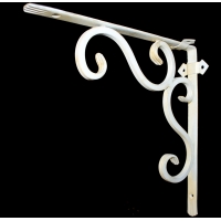 Кронштейн кованый 30 х 30 см | Цвет: белый-золото Кронштейн кованый 30 х 30 см | Цвет: белый-золото