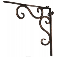 Кронштейн кованый 30 х 30 см | Цвет: черный-медь Кронштейн кованый 30 х 30 см | Цвет: черный-медь