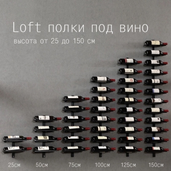 Фото Полка под вино в стиле Loft из металла, винный стеллаж